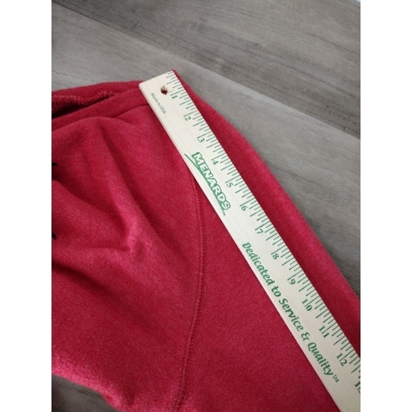 Easy Wear red distressed sweatshirt with ship/kraken sea scene - Picture 8 of 12